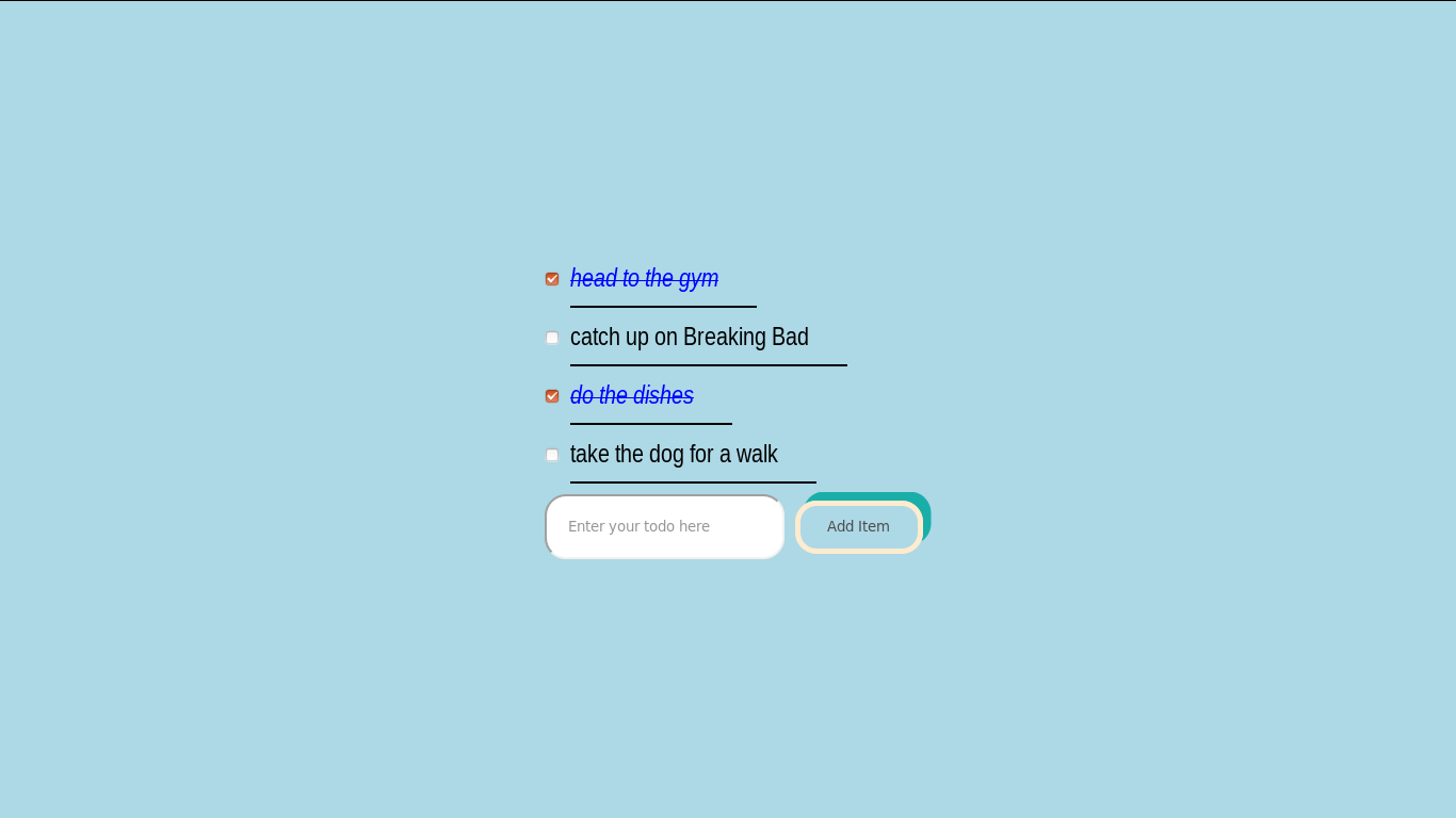 TODO App in React